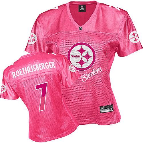 Steelers #7 Ben Roethlisberger Pink 2011 Women's Fem Fan NFL Jersey